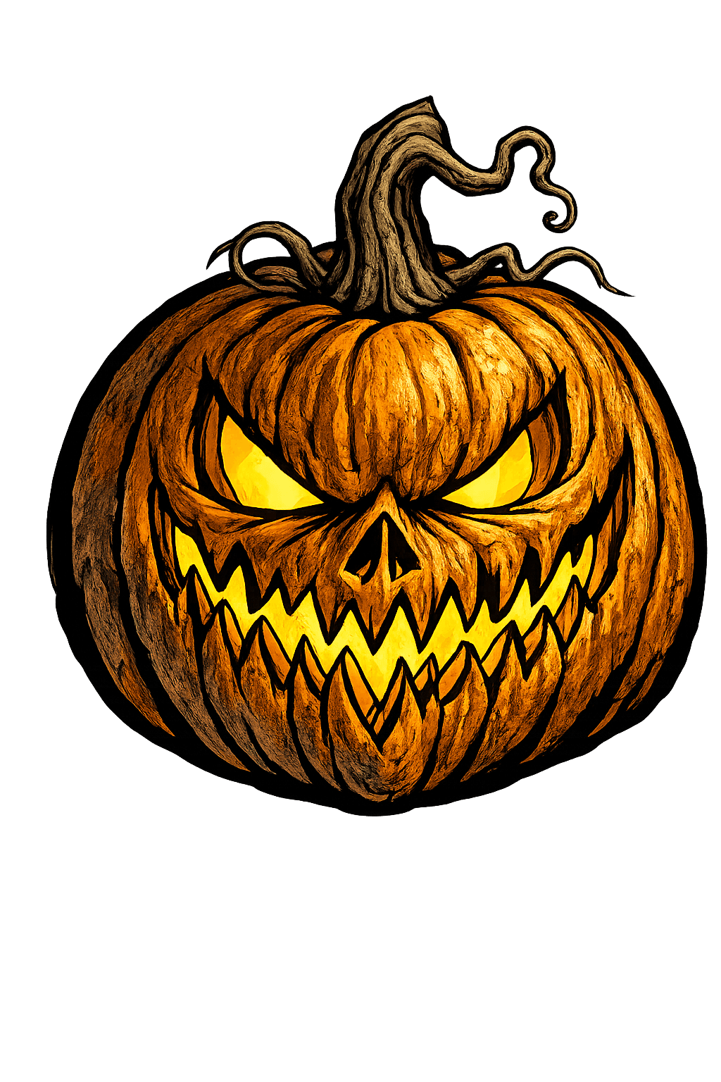 Glowing Creepy Hollow Woods jack-o’-lantern